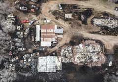 Energy weapons, blue roofs and food supply attacks: Texas wildfires revive baseless claims