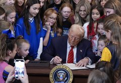 Trump’s transgender athlete order includes an immigration fraud penalty. Why?